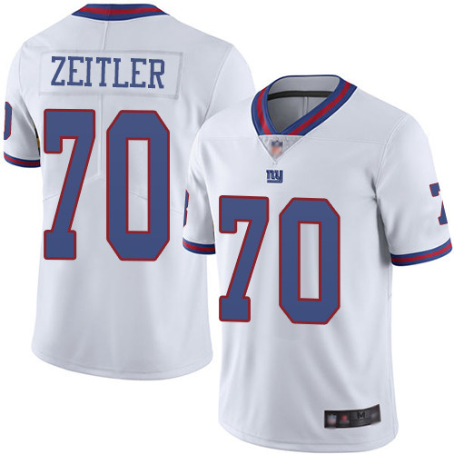 Men New York Giants #70 Kevin Zeitler Limited White Rush Vapor Untouchable Football NFL Jersey->new york giants->NFL Jersey